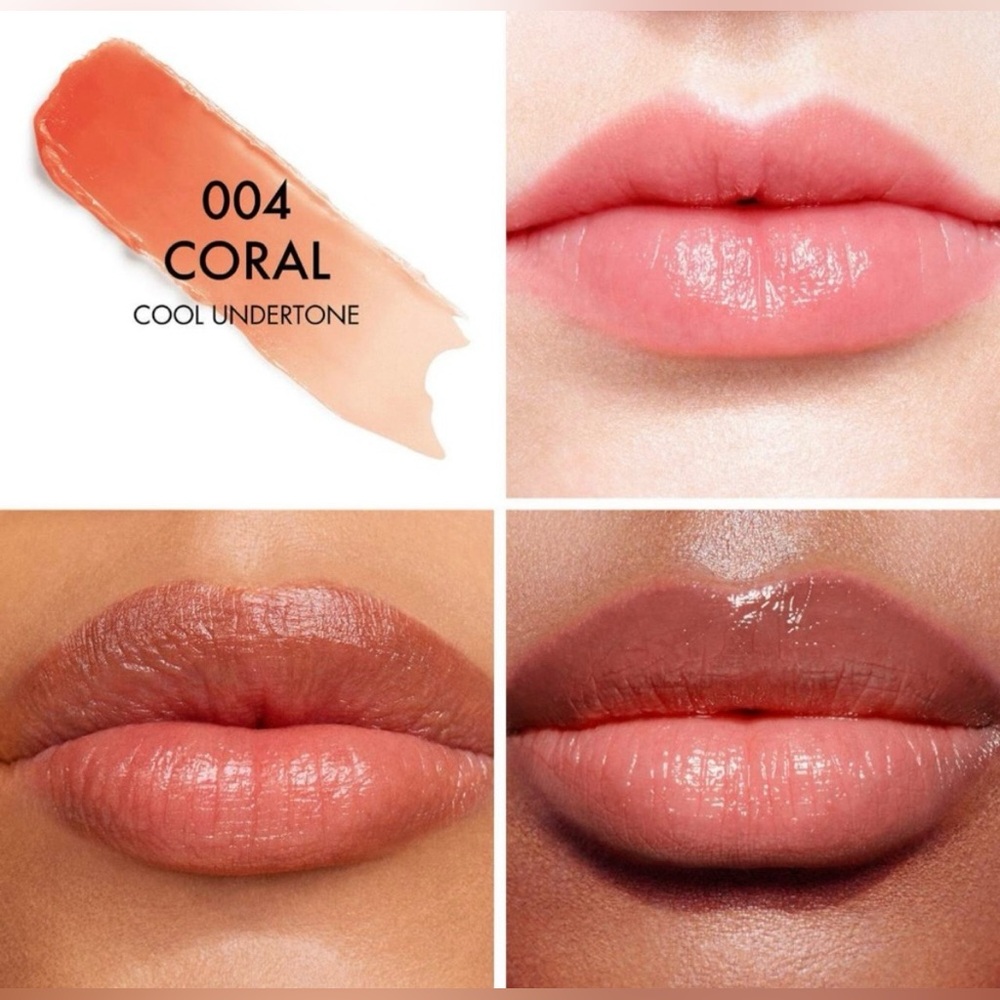 Dior - Addict Lip Glow - #004 Coral | Tinted Lip Balm - Cool Undertones